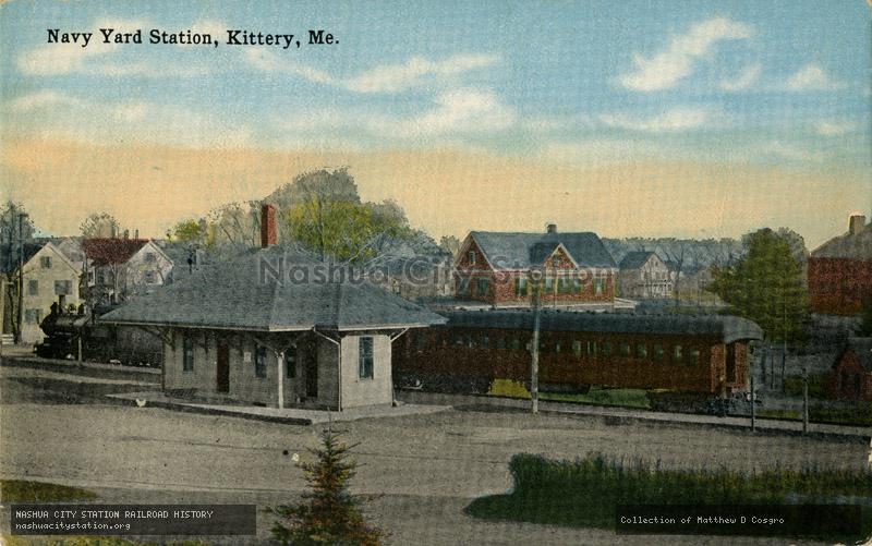 Postcard: Navy Yard Station, Kittery, Maine